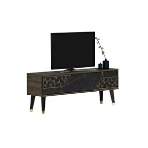 Torontodh 2 Kapakli Tv Sehpasi Cevi̇z Royalmermer Ceviz-Royal Mermer