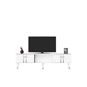 Aseldh Tv Sehpasi (alt Modül) Beyaz-gümüş