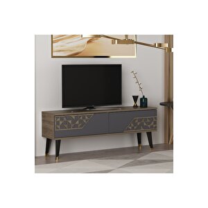 Torontodh 2 Kapakli Tv Sehpasi Cevi̇z Antrasi̇t Ceviz Antrasit