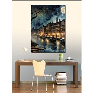 Kanvas Tablo Gece Manzarası 100x140 cm