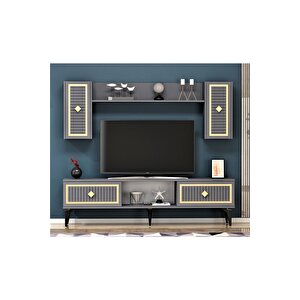 Ni̇ldh 150 Cm Tv Üni̇tesi̇ Antrasi̇t Altin Antrasit Gold