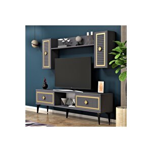 Ni̇ldh 150 Cm Tv Üni̇tesi̇ Antrasi̇t Altin Antrasit Gold