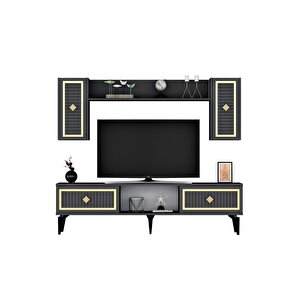 Ni̇ldh 150 Cm Tv Üni̇tesi̇ Antrasi̇t Altin