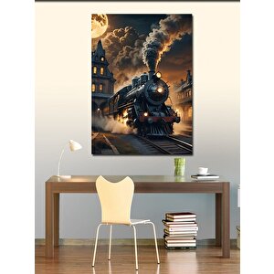 Kanvas Tablo Retro Buharlı Tren 70x100 cm