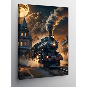 Kanvas Tablo Retro Buharlı Tren 50x70 cm