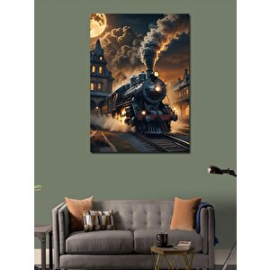 Kanvas Tablo Retro Buharlı Tren 50x70 cm