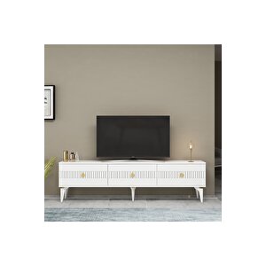 Mi̇dasdh Tv Stand (alt Modül) Beyaz-altin Beyaz-Altın