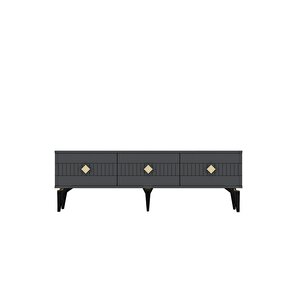 Mi̇dasdh Tv Stand (alt Modül) Antrasi̇t-altin