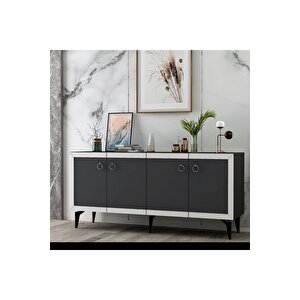 Dört Kapakli 150 Cm Selendh Konsol Antrasi̇t-beyaz Antrasit Beyaz