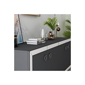 Dört Kapakli 150 Cm Selendh Konsol Antrasi̇t-beyaz Antrasit Beyaz