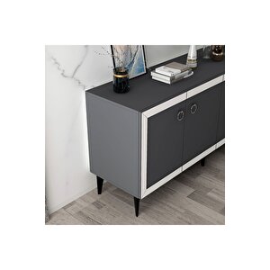Dört Kapakli 150 Cm Selendh Konsol Antrasi̇t-beyaz