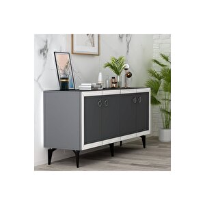 Dört Kapakli 150 Cm Selendh Konsol Antrasi̇t-beyaz