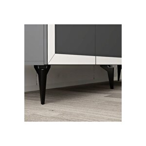 Dört Kapakli 150 Cm Selendh Konsol Antrasi̇t-beyaz