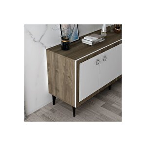 Dört Kapakli 150 Cm Selendh Konsol Cevi̇z-beyaz