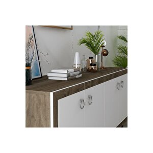 Dört Kapakli 150 Cm Selendh Konsol Cevi̇z-beyaz