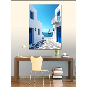 Kanvas Tablo Beyaz Evler 50x70 cm