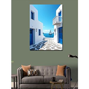 Kanvas Tablo Beyaz Evler 50x70 cm