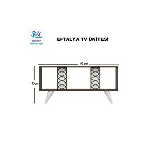 Eftelyadh Desenli̇ Tv Üni̇tesi̇ Cevi̇z-beyaz