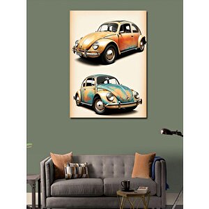 Kanvas Tablo Retro Vosvos 100x140 cm