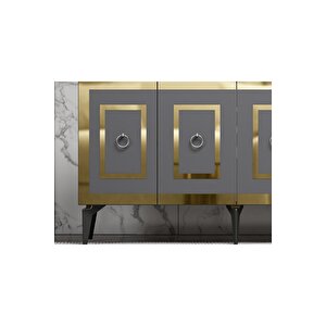 Karyadh Konsol 4 Kapakli Antrasi̇t Altin Antrasit Gold