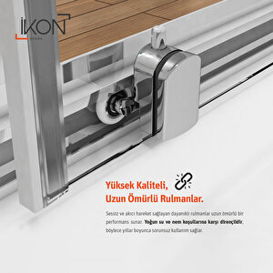 Dikdörtgen Krom Karolaj Buzlu Cam Duşakabin 80x120 cm