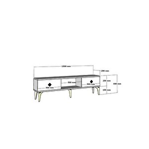 Ni̇ldh 150 Cm Tv Sehpasi Antrasi̇t Altin