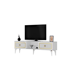 Ni̇ldh 150 Cm Tv Sehpasi Beyaz Altin