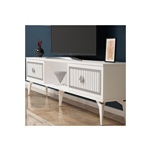 Ni̇ldh 150 Cm Tv Sehpasi Beyaz Gümüş Beyaz-Gümüş