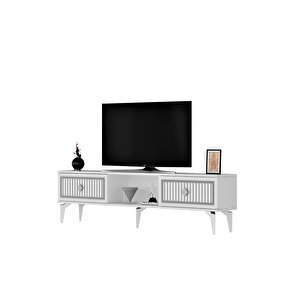Ni̇ldh 150 Cm Tv Sehpasi Beyaz Gümüş