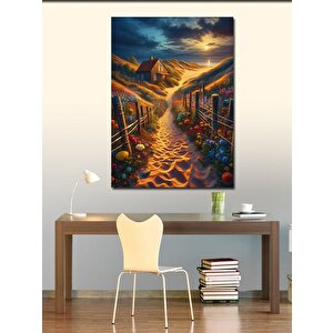 Kanvas Tablo Yürüyüş Yolu Ve Kumsal Manzara 70x100 cm