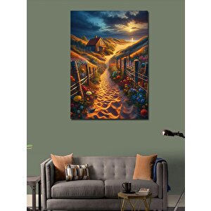 Kanvas Tablo Yürüyüş Yolu Ve Kumsal Manzara 70x100 cm