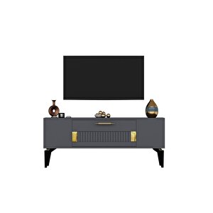 Fashiondh Tv Sehpası (alt Modül) Antrasit Altın