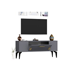 Fashiondh Tv Sehpası (alt Modül) Antrasit Altın