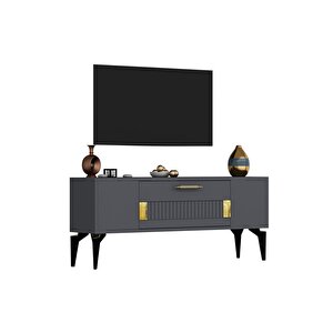 Fashiondh Tv Sehpası (alt Modül) Antrasit Altın