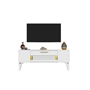 Fashiondh Tv Sehpası (alt Modül) Beyaz Altın