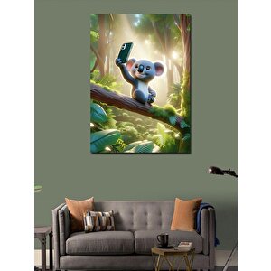 Kanvas Tablo Fotoğraf Çekilen Sevimli Kuala 100x140 cm