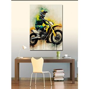 Kanvas Tablo Motosikletçi 100x140 cm