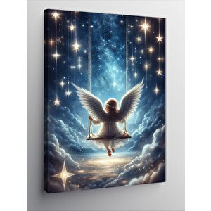 Kanvas Tablo Evrende Sallanan Melek 50x70 cm