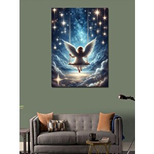 Kanvas Tablo Evrende Sallanan Melek 50x70 cm