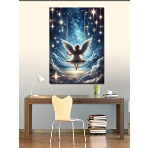 Kanvas Tablo Evrende Sallanan Melek 100x140 cm