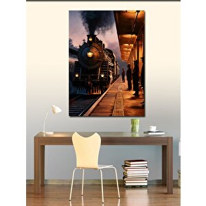 Kanvas Tablo Buharlı Tren 70x100 cm