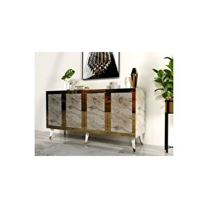 Baredh Lazer Desenli̇ Konsol Efesmermer Altin Efesmermer-Altın