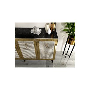 Baredh Lazer Desenli̇ Konsol Royalmermer Efesmermer Altin