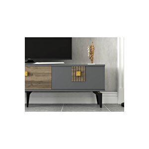 Lunadh 180 Cm Tv Ünitesi Antrasit Ceviz Antrasit Ceviz