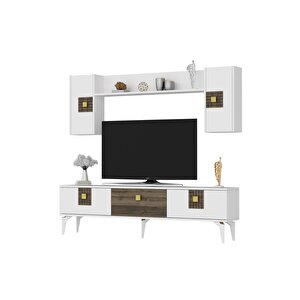 Lunadh 180 Cm Tv Üni̇tesi̇ Beyaz Cevi̇z