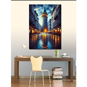 Kanvas Tablo Gece Galata 50x70 cm