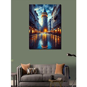 Kanvas Tablo Gece Galata 50x70 cm