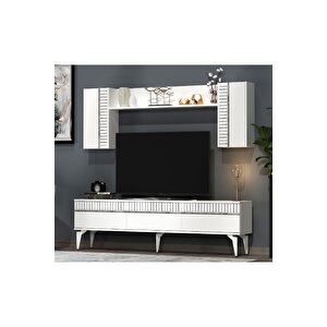 Defnedh 180 Cm Tv Üni̇tesi̇ Beyaz Gümüş Beyaz-Gümüş