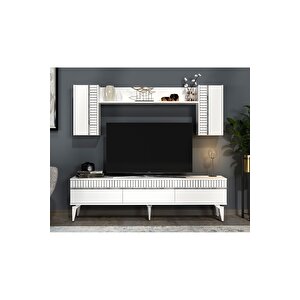 Defnedh 180 Cm Tv Üni̇tesi̇ Beyaz Gümüş Beyaz-Gümüş