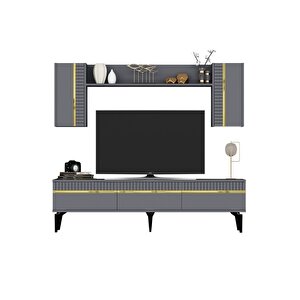 Defnedh 180 Cm Tv Üni̇tesi̇ Antrasi̇t Altin